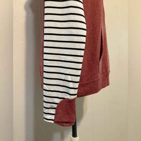 NWT fashion, original design pullover double hood, long sleeve size L - Picture 11 of 14